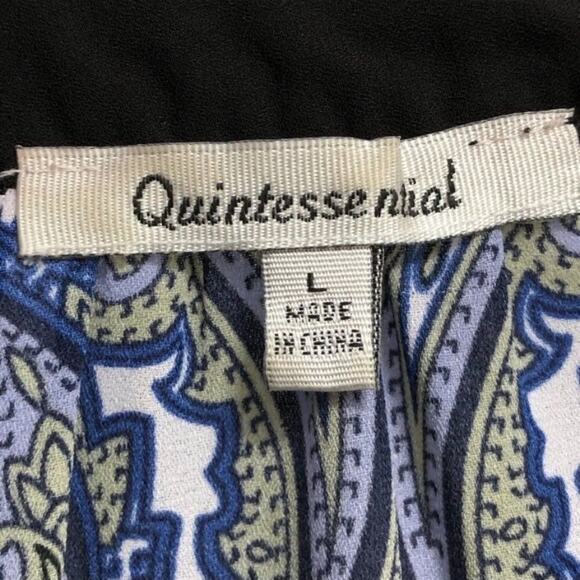 Quintessential Long-Sleeve Paisley Blouse | Women's Size Large - Picture 3 of 5